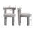 Modern Sherpa Dining Chairs With Curved Back, Armless Accent Side Chair For Dining Room/Living Room-206095882