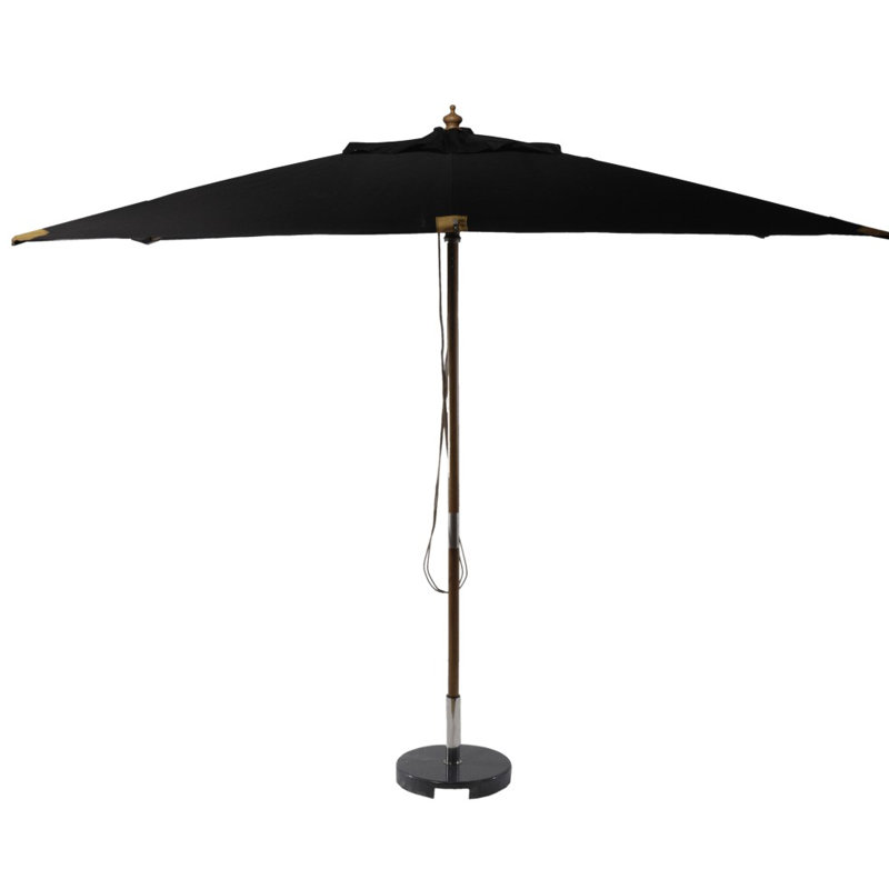 Belle 118.11cm Rectangular Market Parasol, Black, 272cm H x 300cm W x 200cm D