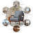 3-Piece Modern Fabric Upholstered Living Room Set -  Standard Sofa And Solid Wood Armchairs-399225698