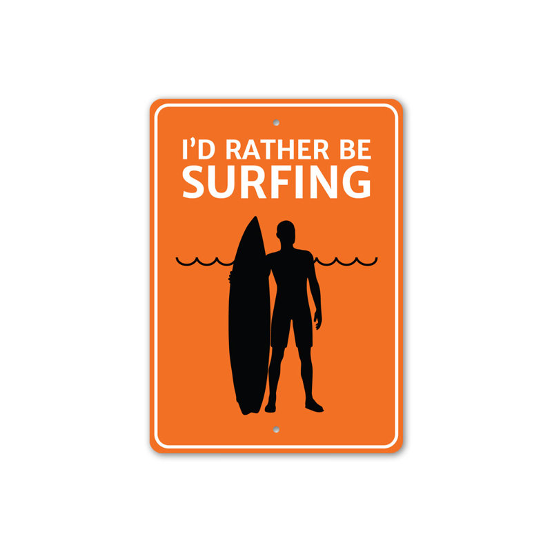 Je serais plutôt surfer signe, H 14 po x l 10 po x P 0,04 po