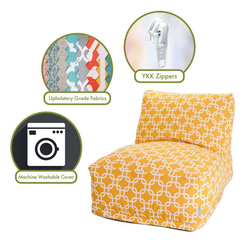 Fauteuil à billes moyen pour l'extérieur, Jaune