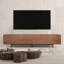 Meuble télé 94,5 po Modern avec armoires de rangement et finition noyer-189094546