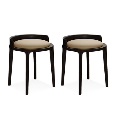 Chaise d'appoint 16,93 "noire (ensemble de 2)