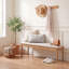 Linen Upholstered Bench with Flip Top-1914849258