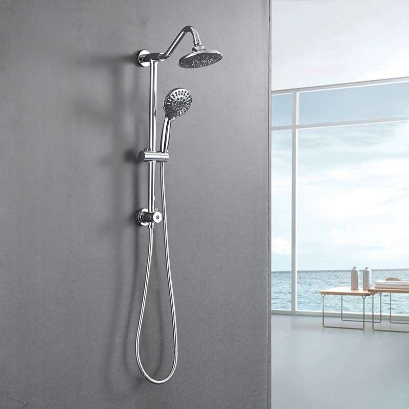 Robinets et systèmes de douche chromés de qualité supérieure avec douche à effet pluie réglable