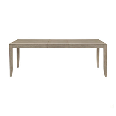 Modern Contemporary 86-Inch Dining Table Gray Finish 1Pc Separate Extension Leaf Wooden Furniture