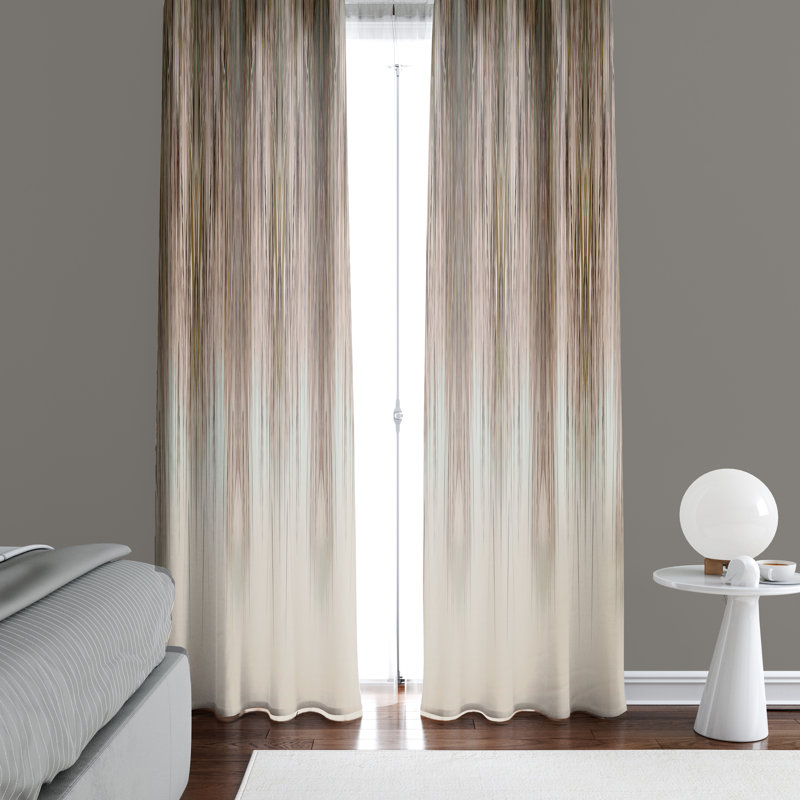 Semi Sheer Curtain Panel Pair, 40" W x 82" L