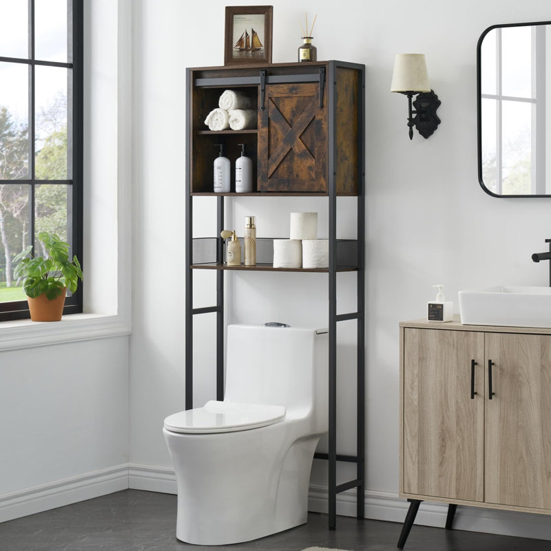 Armoire de rangement au-dessus de la toilette