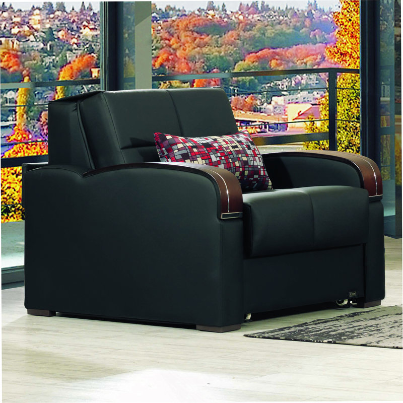 Fauteuil convertible rembourré avec rangement
