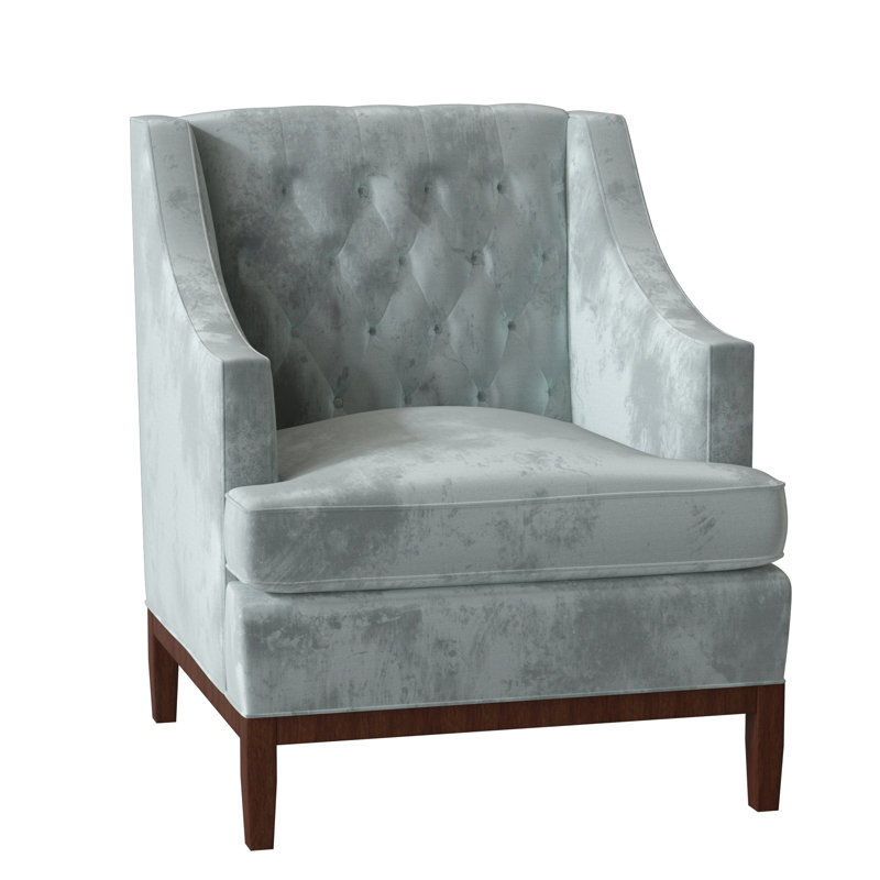 Carmel Tufted Armchair, Aubrey Aegean, Burnished Brown