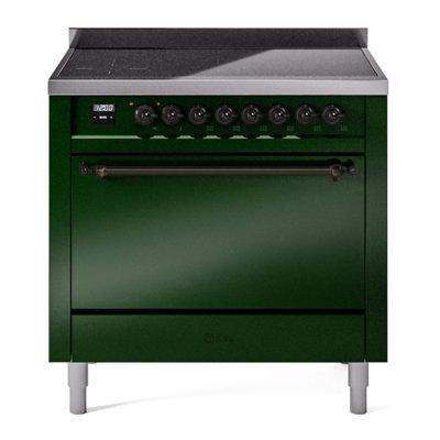 ILVE Nostalgie II Series 36 inch Induction Range with 6 Induction Elements (Glass Door)