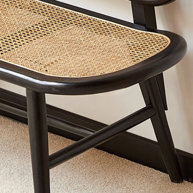 Banc simple noir rétro