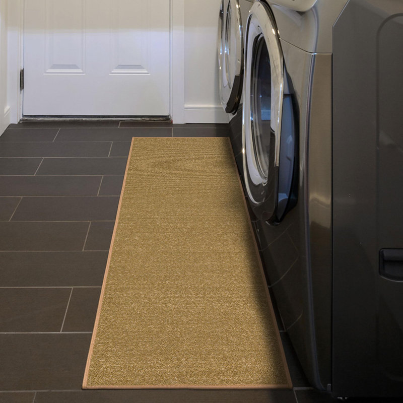 Ottohome Beige Runner Rug, Runner 1'10" x 6', Beige