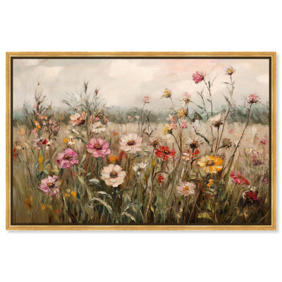 Art mural rétro sur toile Blooms I 