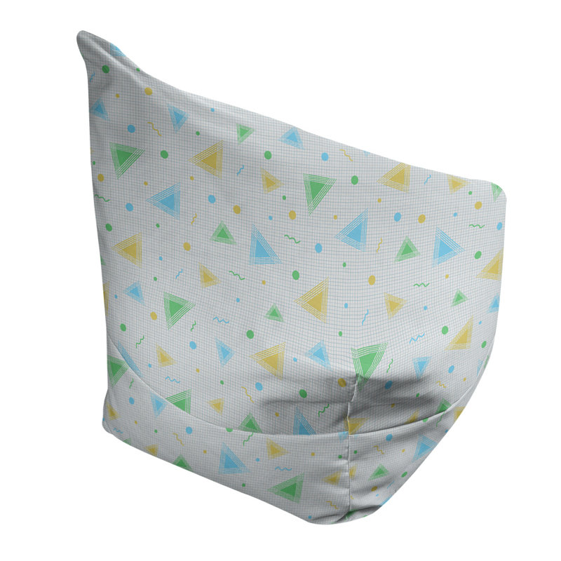 Petite chaise à sacs à billes & Leffel, H 120 po x L 2 po x P 60 po, Bleu / jaune, Pas de bourre