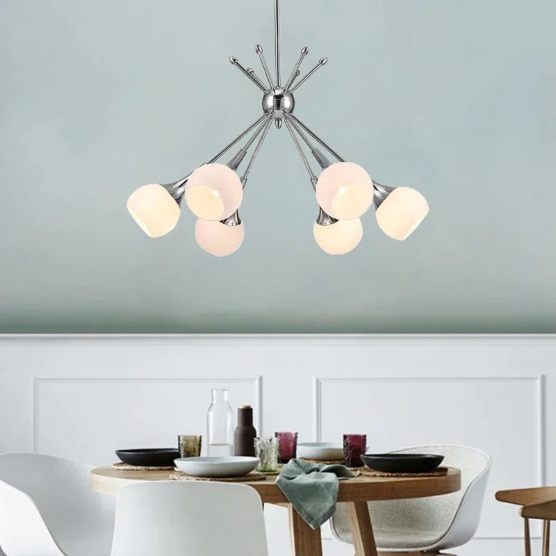 Evansville 6 - Light Sputnik Pendant, Chrome