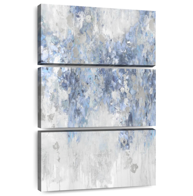 Avery Cascade Blue With Silver, 38" H x 24" W