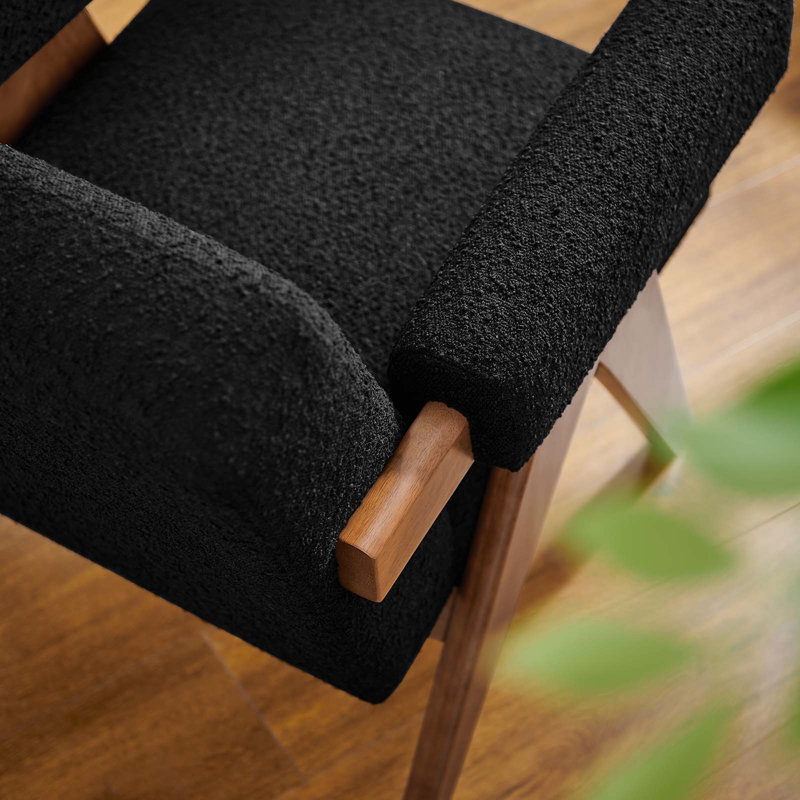 Fauteuil Lyra, Bouclé noir