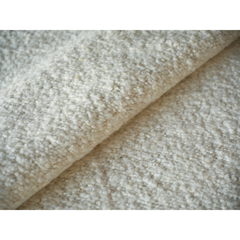Kokomo Flatweave Wool Area Rug in Beige, Rectangle 6' x 9'