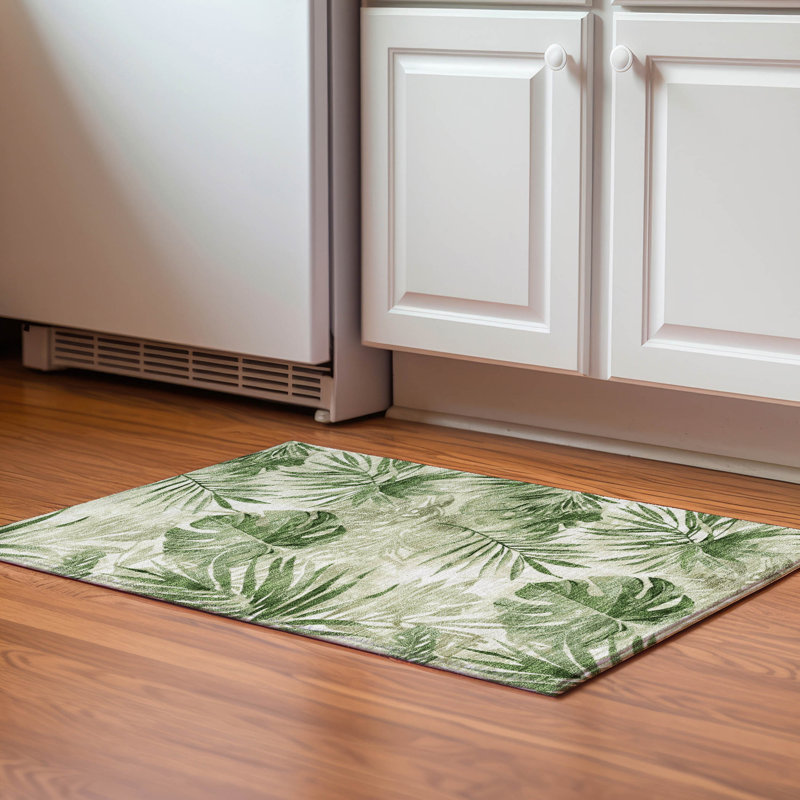 Premium Machine Washable Mayfield AMF1886 Floral Rug, Rectangle 1'8" x 2'6"