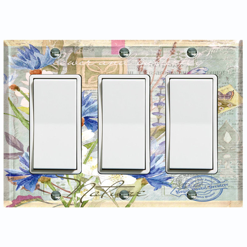 Plaque murale à bascule fleurs et fleurs