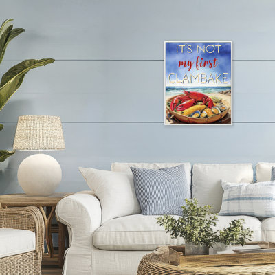 Not My First Clambake Framed Giclee, design by Grotto Studios