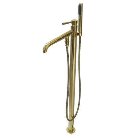 Concord Single Handle Floor Mount Roman Tub Faucet Trim, Satin Nickel