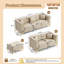 Ensemble de salon de luxe en similicuir 3 pièces avec capitonnage et repose-pieds faits à la main-292610960