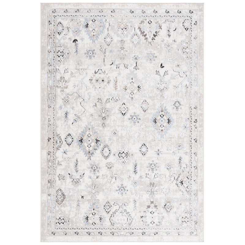 Tapis oriental d'intérieur / extérieur Henchy Performance, Rectangle 9 pi x 12 pi