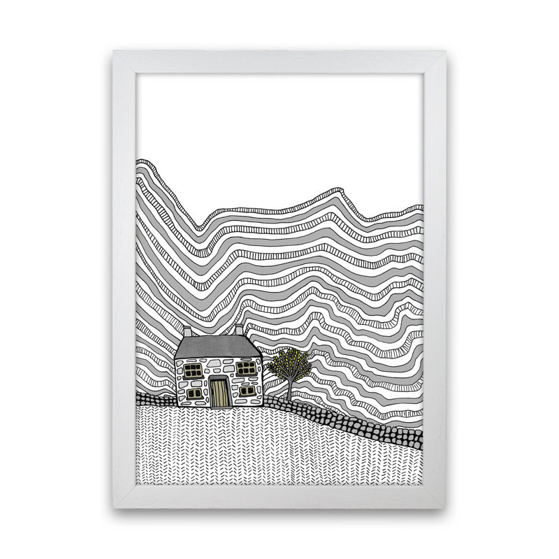 Welsh House by Carissa Tanton - Print, White Framed, 34cm H x 25cm W x 3cm D