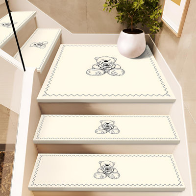 Tapis d'escalier de luxe antiadhésifs et antidérapants pour la maison