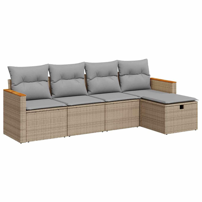  Ensemble de canapé de jardin beige