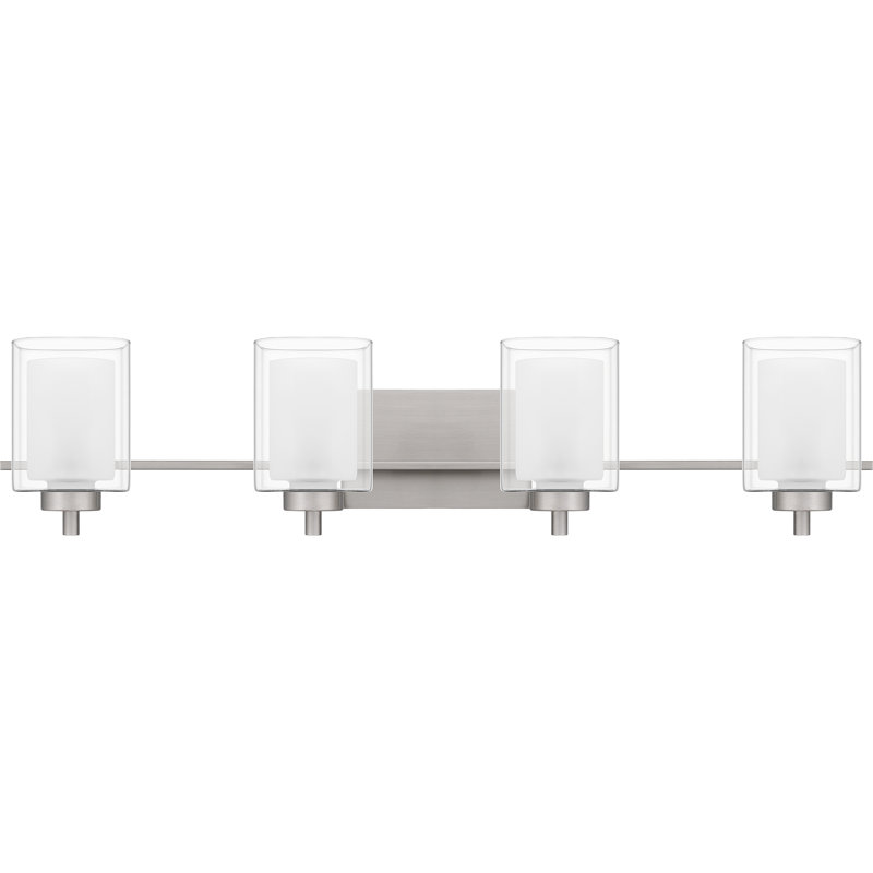 Éclairage de salle de bain à intensité variable 4 lumières Breau, Argent