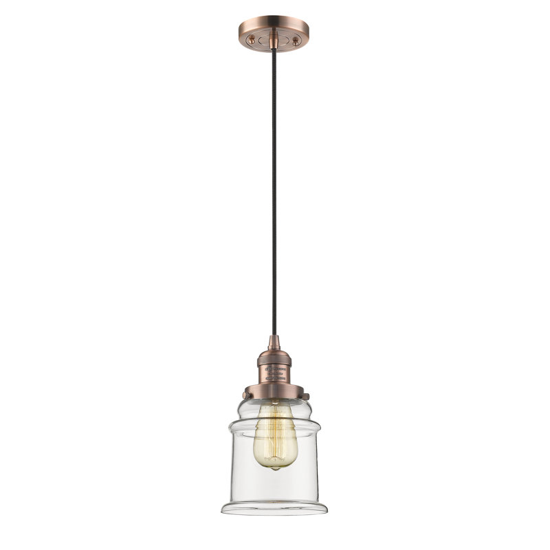 Galaviz 1 - Light Single Pendant, Antique Copper, Clear