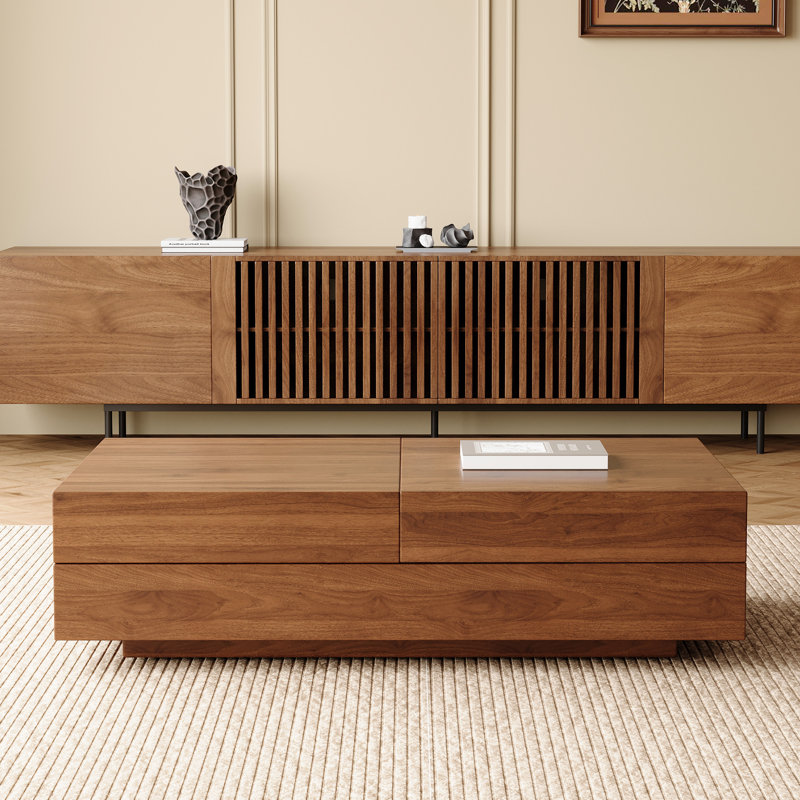 47.2" Extendable Coffee Table With Hidden Storage For Living Room & Apartment