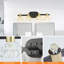 Applique murale 4 de style rétro, abat-jour en cristal transparent, meuble-lavabo à finition en fer noir, pour salle de bain et couloir, haute luminosité, lampe à installation facile avec cristal, finition, vestiaire, écoénergétique,