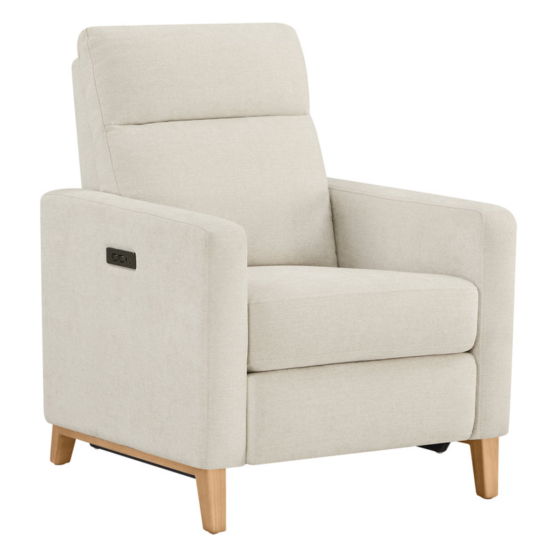 Fauteuil inclinable électrique 31 po Melodica, Chenille blanche