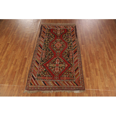 Pre-1900 Antique Kazak Vegetable Dye Rug