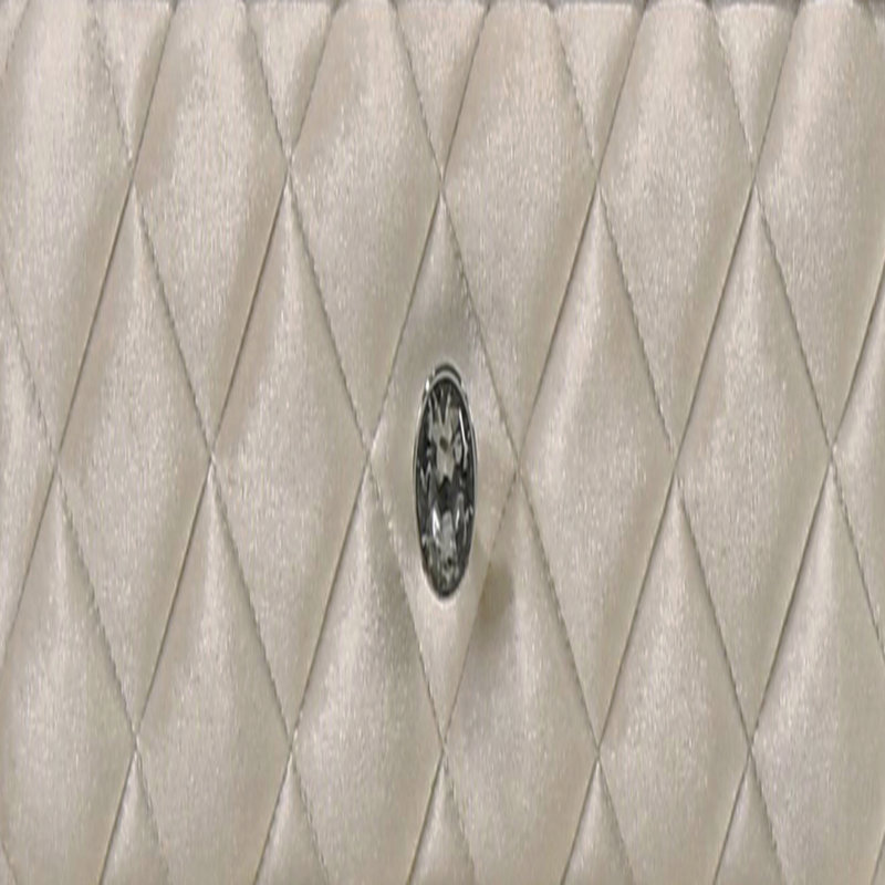 Table de chevet beige en velours