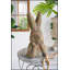 Figurine de lapin 9,3 x 7,9 x 20,3 po fabriquée à la main avec menton sur pattes pour manteau de bureau