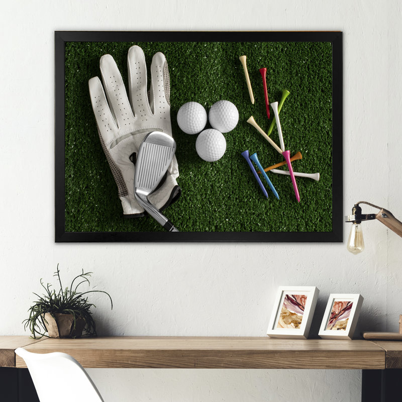 Ensemble de golf collage - salon de golf mural, Cadre simple noir, H 12 po x l 20 po x P 1 po