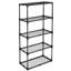 Rangement en métal à 5 tablettes robuste. 1 paquet, noir. Convient à divers espaces comme la maison, le bureau, l'entrepôt, le garage. Stable, espace. 110 lb par tablette, 550 lb au total. Facile à construire. P 28,18 po