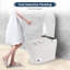 Toilette intelligente avec siège chauffant, chasse d'eau à capteur de pied, veilleuse douce et batterie de secours, cuve en céramique à haute température