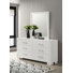 Commode 6 tiroirs avec miroir Odus - blanc