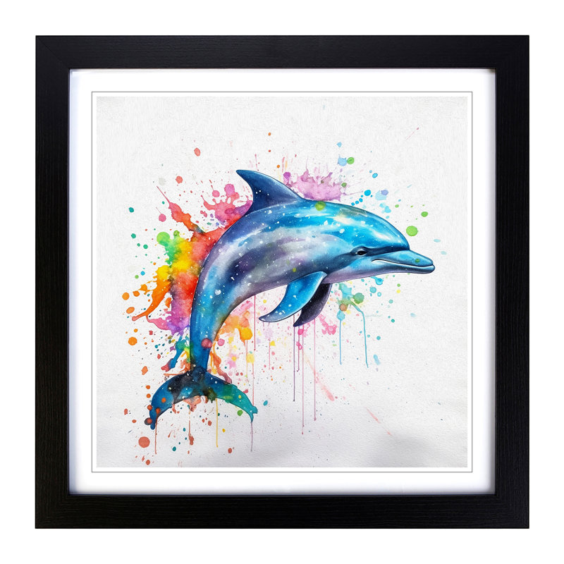 Single Picture Frame Print on Wood, Black