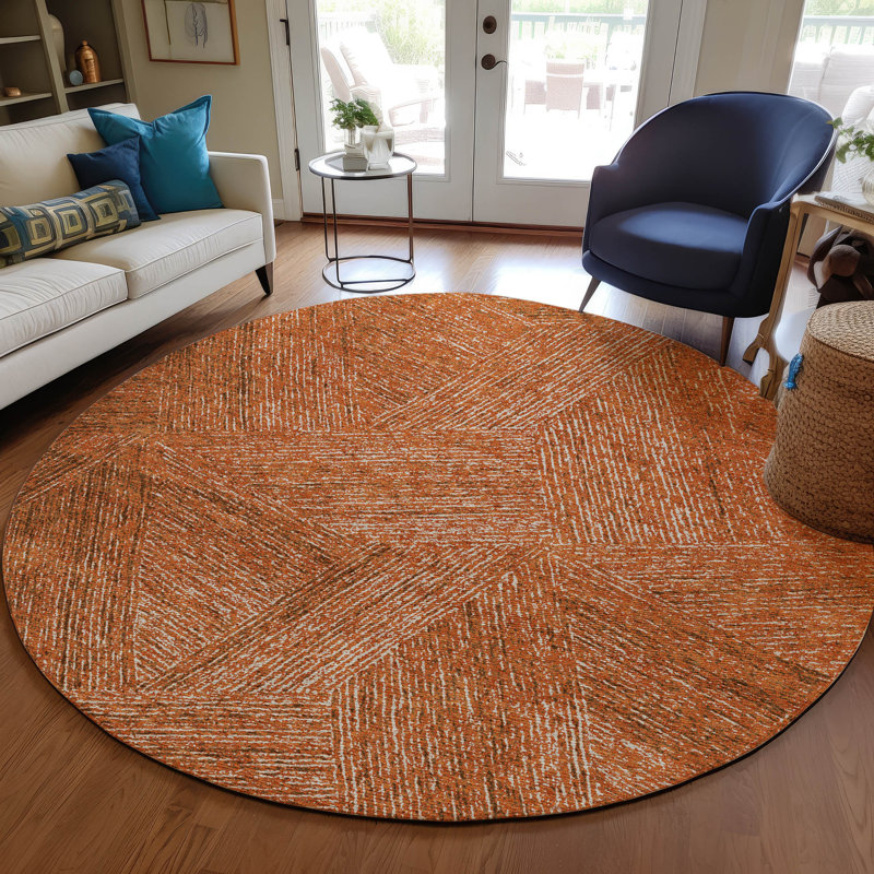  Chayden Indoor/Outdoor Chantille ACN991 Gray Area Rug, Round 8'