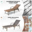 Ensemble de chaises longues inclinables 60,6 po Poultney-322553354