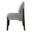 Ensemble de 2 chaises de salle à manger en tissu gris et finition espresso