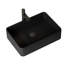 Lavabo vasque rectangulaire noir, lavabo de comptoir en céramique 20 po x 14 po