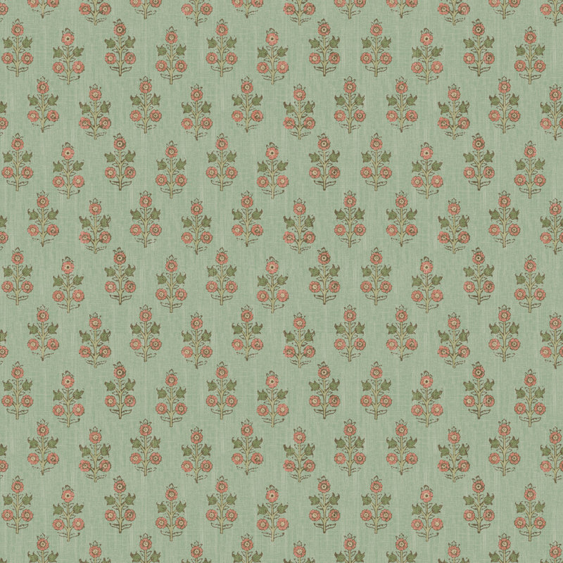 32.82' L x 27.58" W Wallpaper Roll, Aqua/Blush